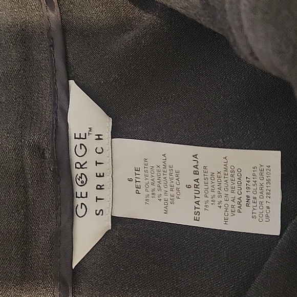 George Stretch Womens  Dress Pants Size 6P - Picture 3 of 6